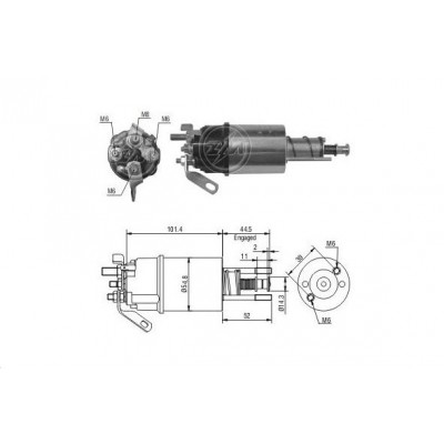 SS4006 AS (2701 E1139 0A, 131248) ΜΠΟΥΤΟΝ ΜΙΖΑΣ 12V LUCAS FORD 4 ΒΙΔΕΣ