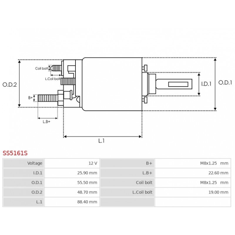 SS5161S AS 333848 ΜΠΟΥΤΟΝ ΜΙΖΑΣ 12V MITSUBISHI