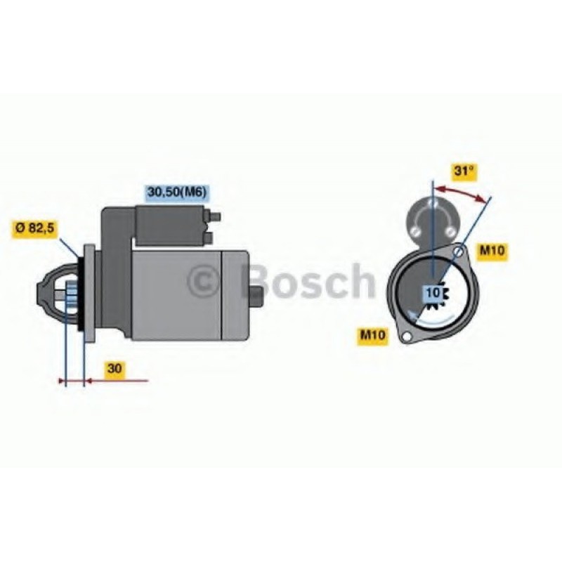 0001109290 BOSCH MERCEDES SPRIDER/W202/203 12V 2.2KW 10Δ