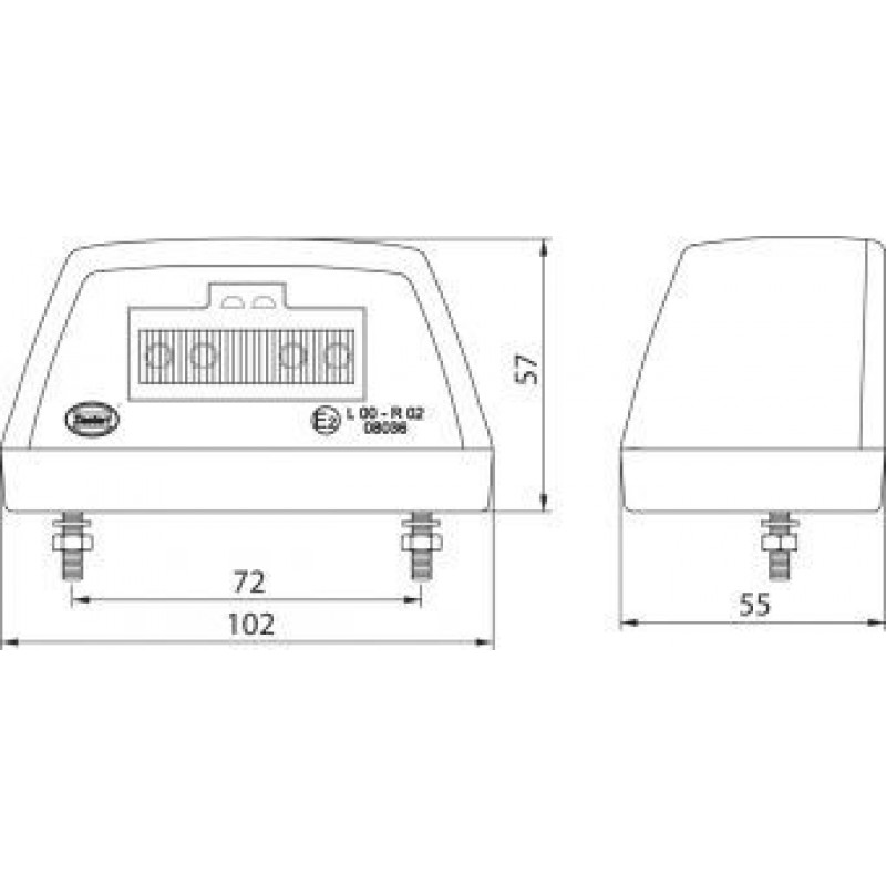 DSL-41A/24 DASTERI ΦΑΝΟΣ ΠΙΝΑΚΙΔΑΣ LED 24 VOLT ΜΑΥΡΟ ΚΑΛΥΜΑ