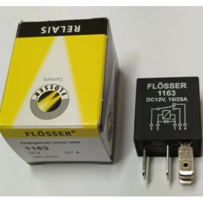 1163 FLOSSER ΡΕΛΕ 12V 5 ΕΠΑΦΕΣ ΔΙΟΔΟ