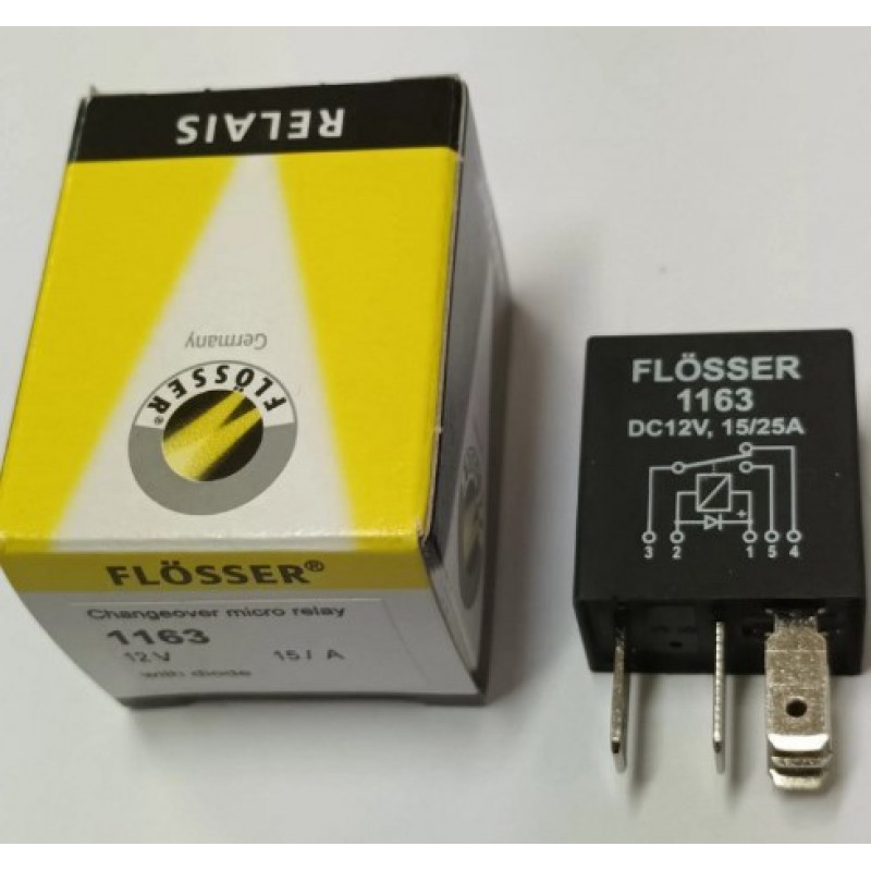 1163 FLOSSER ΡΕΛΕ 12V 5 ΕΠΑΦΕΣ ΔΙΟΔΟ