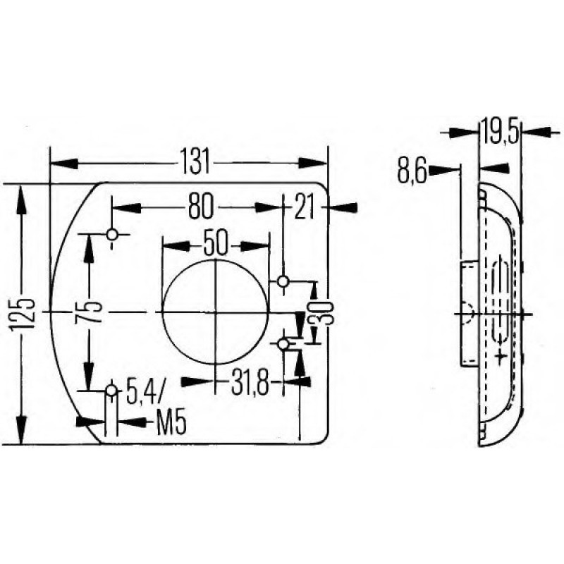 2BA007135001 HELLA ΦΑΝΟΣ ΦΛΑΣ ΡΑΜΠΑΣ