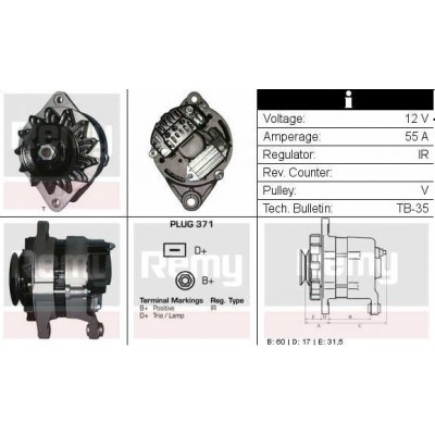 063321044010 MARELLI 12V 55A IVECO FIAT ALFA ROMEO