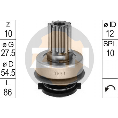 ZN0851 ZEN (9002336204) ΓΡΑΝΑΖΙ ΜΙΖΑΣ 10Δ. BOSCH VW PASSAT/VW JETTA