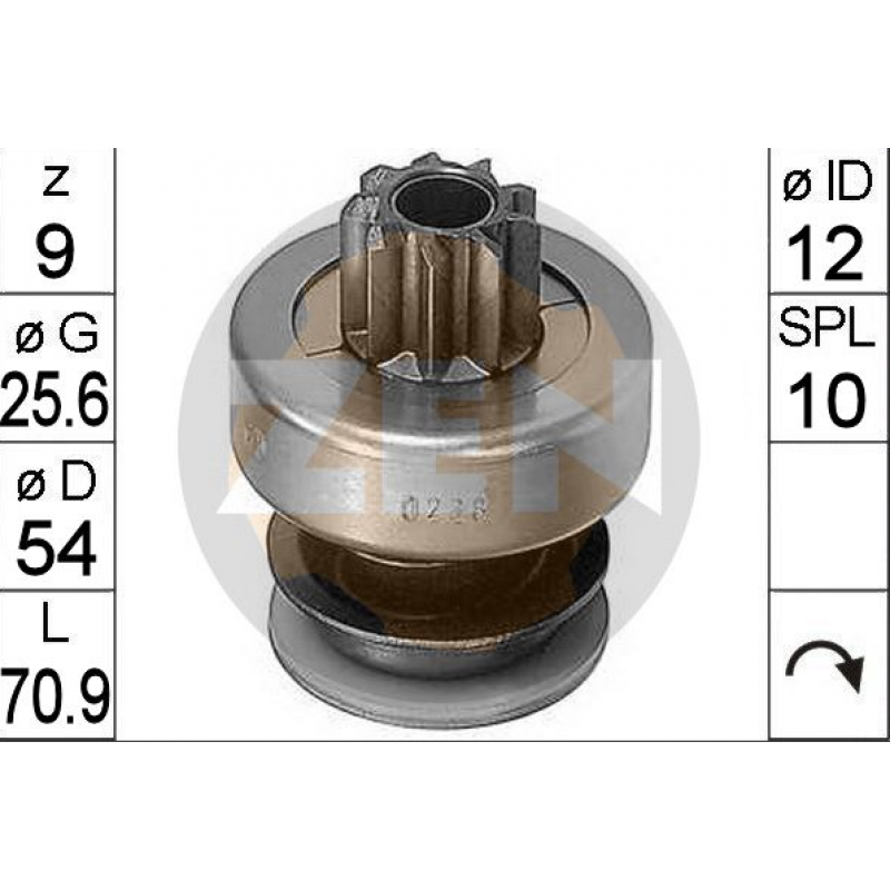 ZN0228 ZEN (0001362038) ΓΡΑΝΑΖΙ ΜΙΖΑΣ 9Δ. BOSCH M/S UNIMOG