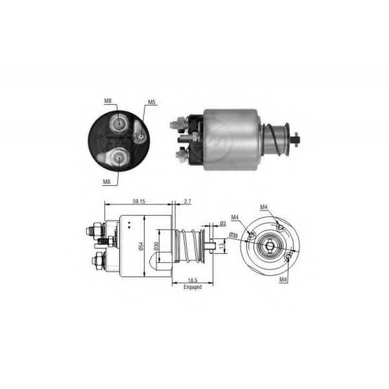 ZM-2492 ZM ΜΠΟΥΤΟΝ ΜΙΖΑΣ 12V VALEO/PEUGEOT 206/ RENAULT CLIO