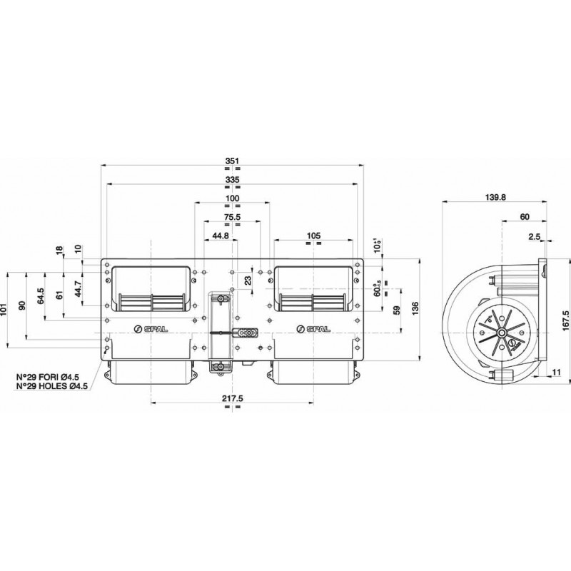 006-B40-22  SPAL ΜΟΤΕΡ 24V