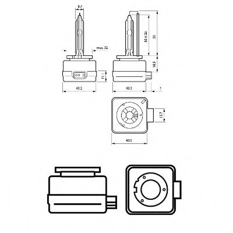 D1S PHILIPS 85415VIC1 XENON ΛΑΜΠΑ 35w 85v