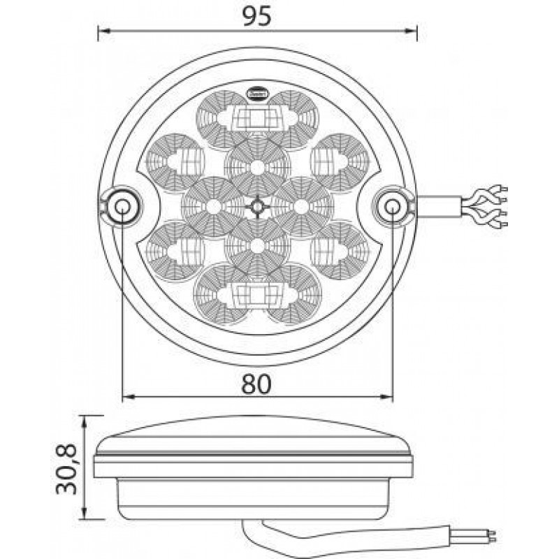 DSL-210STL ΦΑΝΟΣ ΟΠΙΣΘΙΟΣ LED 2 ΛΕΙΤΟΥΡΓΙΩΝ ΠΟΡEΙΑΣ STOP