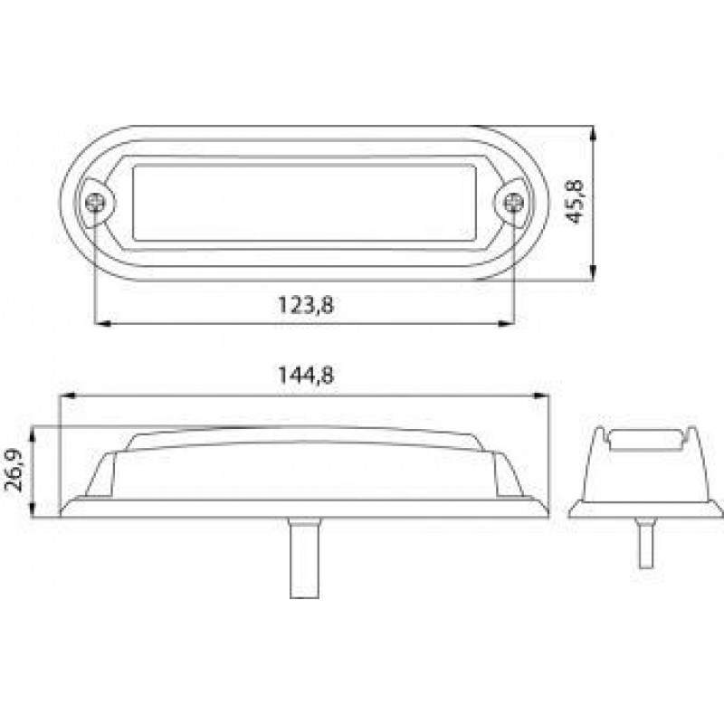 DSL-GHST2AS DASTERI ΦΑΝΟΣ LED ΠΟΡΤΟΚΑΛΙ ΑΝΑΛΑΜΠΗΣ 10-30 VOLT ΜΑΥΡΗ ΒΑΣΗ