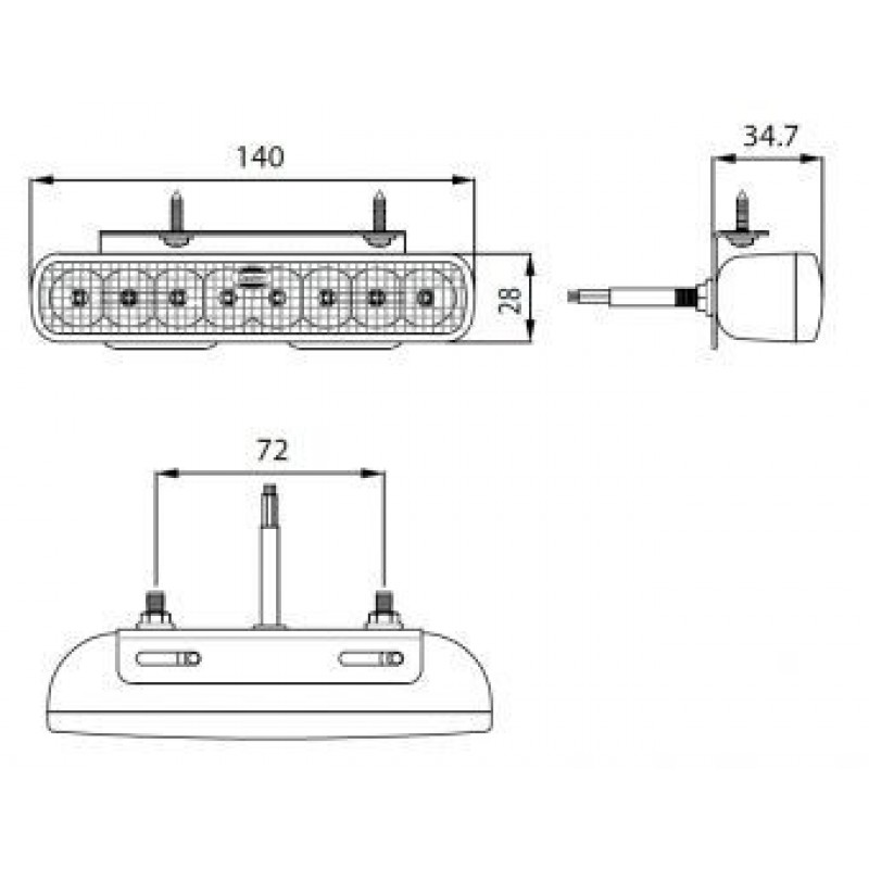 DSL-108X.05 DASTERI ΦΑΝΟΣ LED ΑΝΑΛΑΜΠΗΣ 10-30V ΠΟΡΤΟΚΑΛΙ