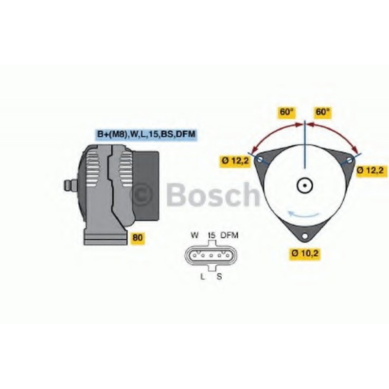 0124655009 BOSCH ΔΥΝΑΜΟ 24V 110A MAN DAF