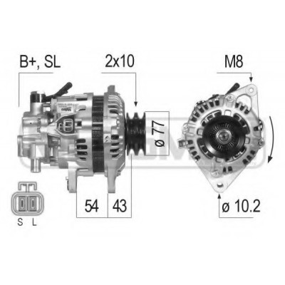 210274A ERA ΔΥΝΑΜΟ 12V 65A MITSUBISHI L200/PAJERO