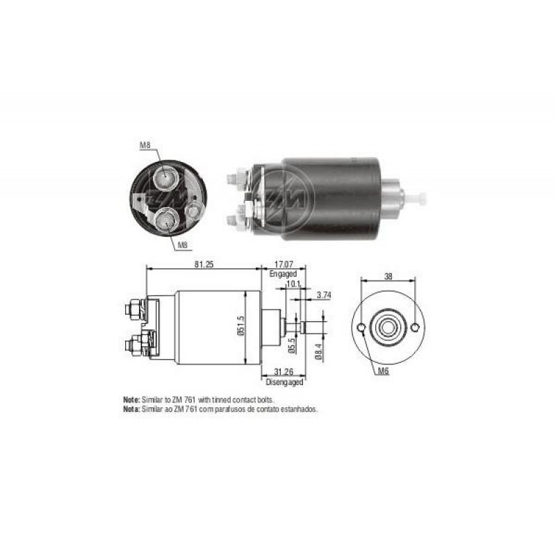 SS9002 AS ΜΠΟΥΤΟΝ ΜΙΖΑΣ MOTORCRAFT FORD 12V 