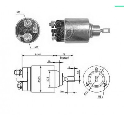 ZM372 ΜΠΟΥΤΟΝ ΜΙΖΑΣ BOSCH 12V VOLVO RENAULT (0001106014, CSO10174)