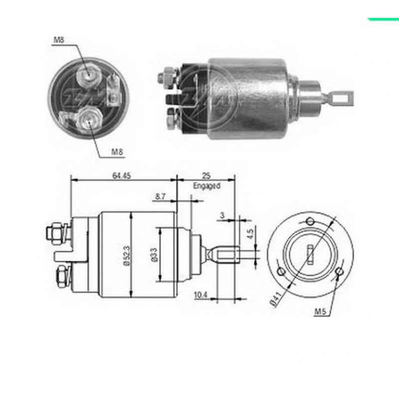 ZM372 ΜΠΟΥΤΟΝ ΜΙΖΑΣ BOSCH 12V VOLVO RENAULT (0001106014, CSO10174)
